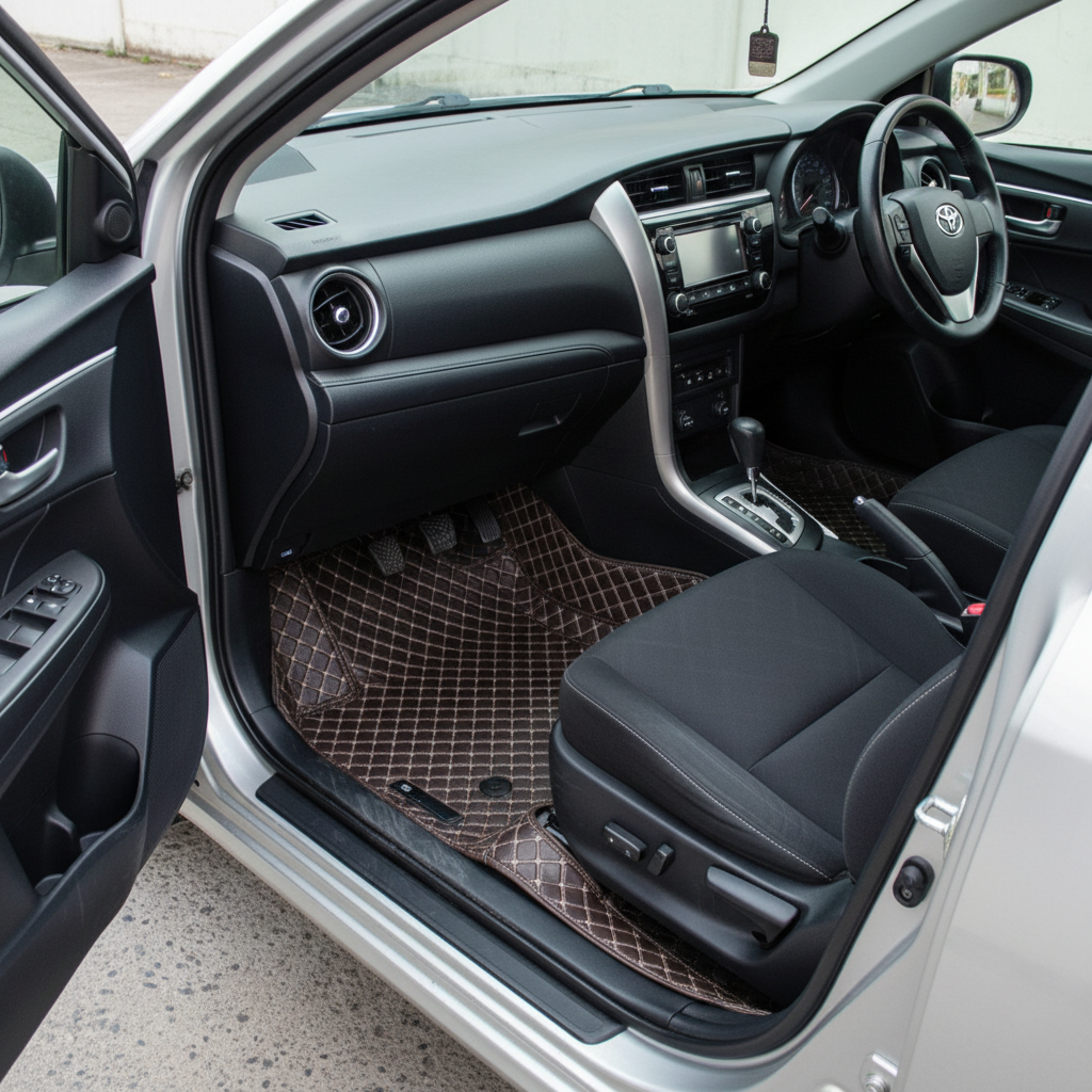 Toyota Axio 7D Floor Mats - Black - 3 Pcs Set - Model 2012-2019