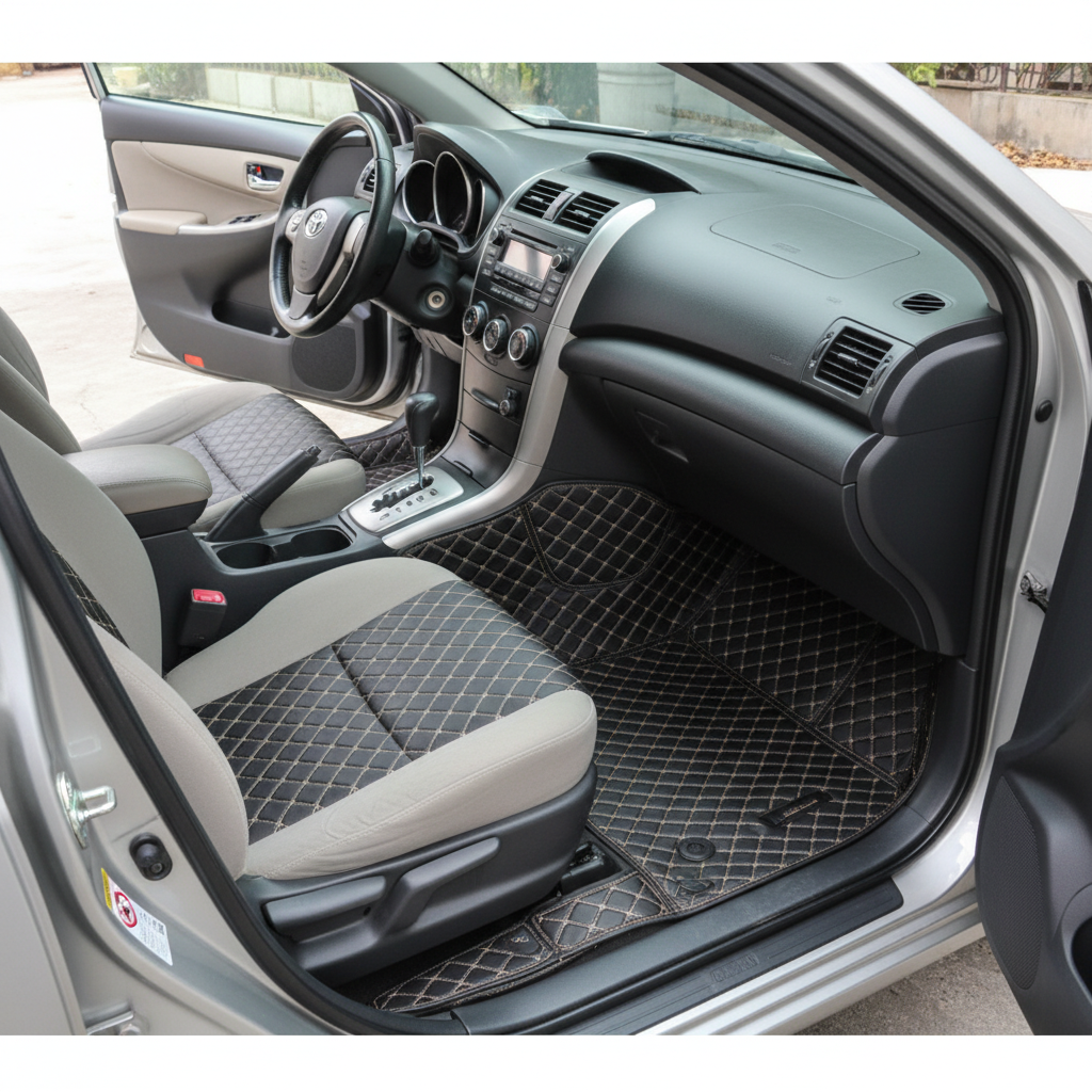 Toyota Axio 7D Floor Mats - Black - 3 Pcs Set - Model 2012-2019