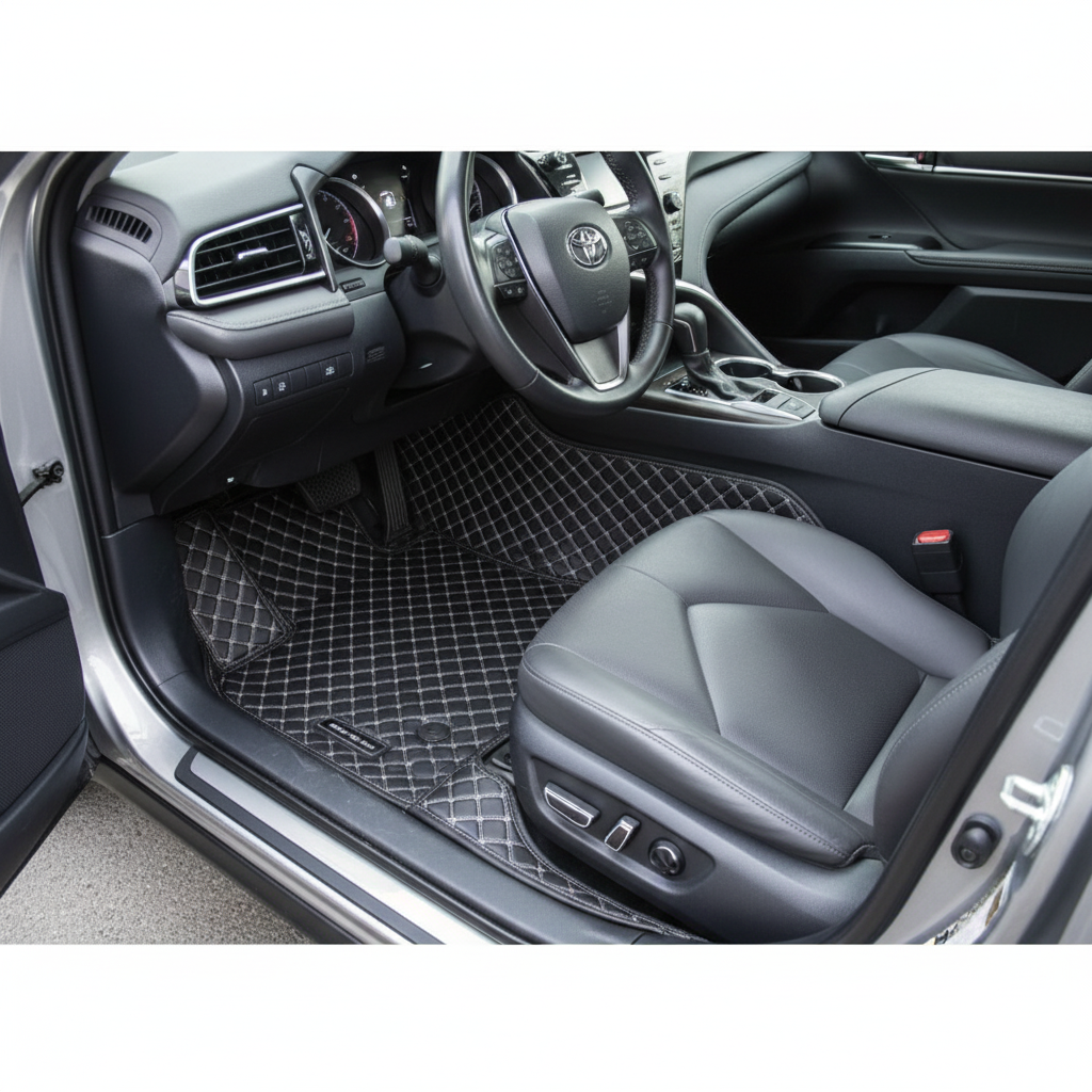 Toyota Camry 7D Floor Mats - Black - 3 Pcs Set - Model 2011-2018