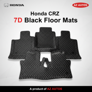Honda CRZ 7D Floor Mats – Black – 3 Pcs Set – Model 2010-2018 – Car Interior Mats