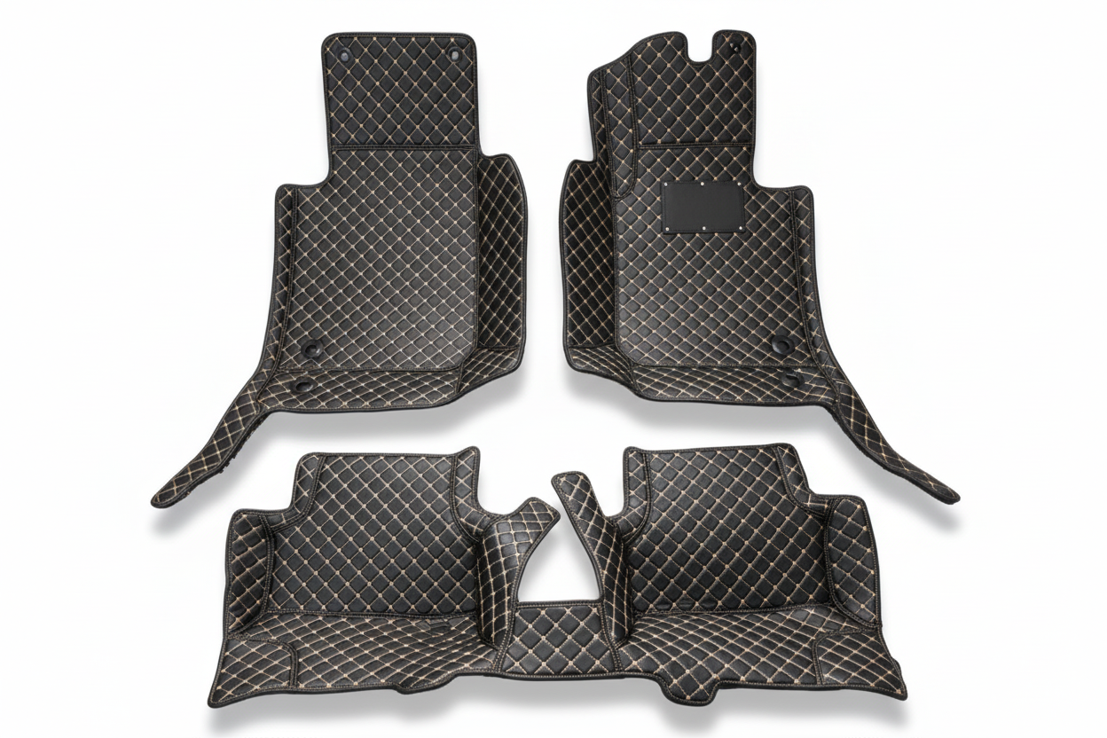 Audi A5 7D Luxury Floor Mats - Black - 3 Pcs Set - Model 2017-2018
