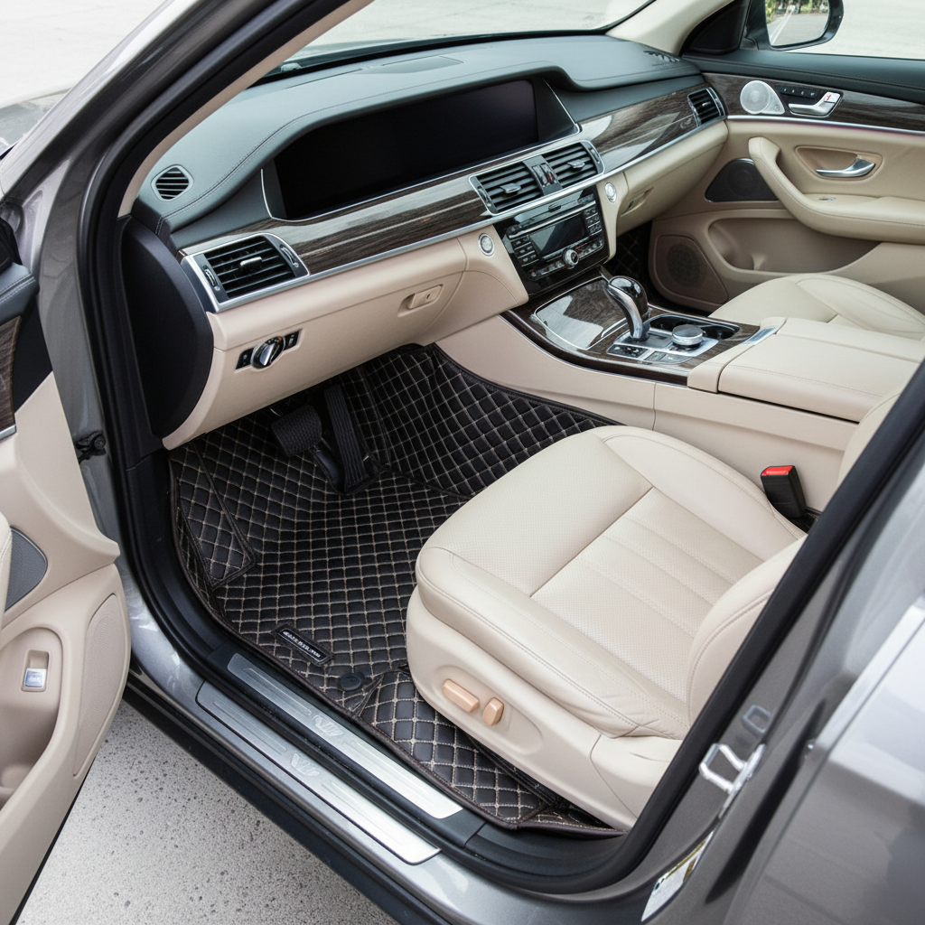 Audi A5 7D Luxury Floor Mats - Black - 3 Pcs Set - Model 2017-2018