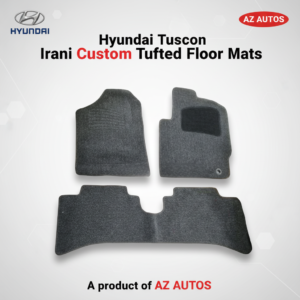 Hyundai Tucson Irani Custom Tufted Floor Mat Gray Mix Design – Model 2020-2024