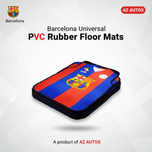 Barcelona Universal PVC Rubber Floor Mat Mix Design 3 Pcs – Rubber Floor Mats | Car Mats | Vehicle Mats | Foot Mat For Car