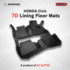 Honda Civic 7D Lining Floor Mats – Black – 3 Pcs – Model 2016-2025
