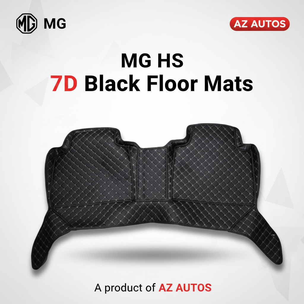 MG HS 7D Floor Mats Black 2020-2025 - 3 Pcs Set