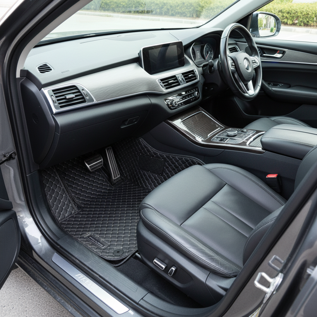 MG HS 7D Floor Mats Black 2020-2025 - 3 Pcs Set