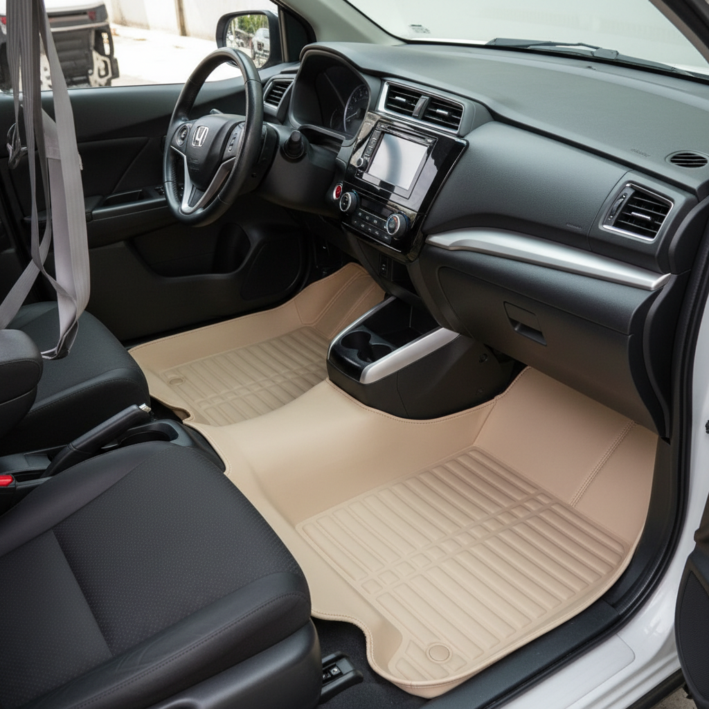 Honda BRV 5D Floor Mat Beige 3 Pcs - Model 2017-2021