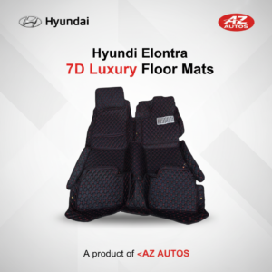 Hyundai Elantra 7D Floor Mats Mix Thread – Black 2020-2025 – 3 Pcs Set