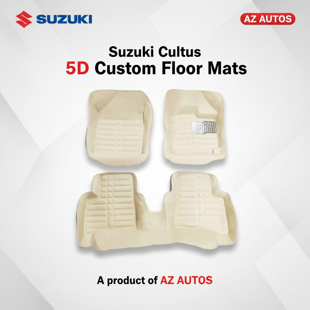 Suzuki Cultus 5D Custom Floor Mat Beige New Model 3 Pcs 2017-2021