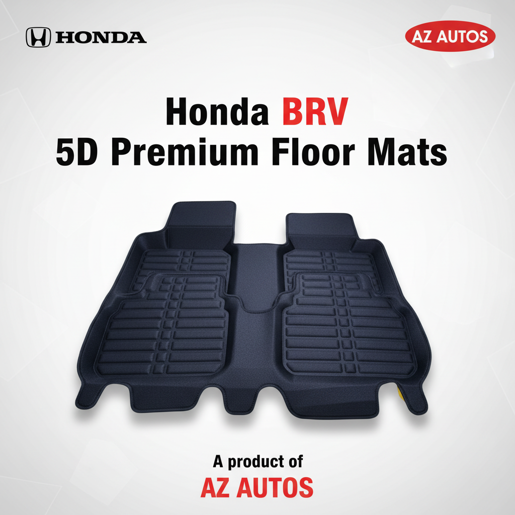 Honda BRV 5D Custom Floor Mat Black 3 Pcs - Model 2017-2021