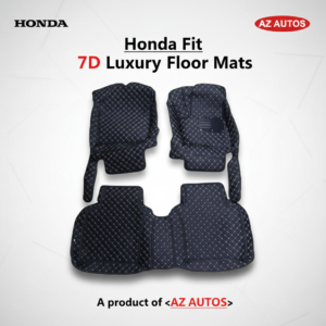 Honda Fit 7D Floor Mats – Black – 3 Pcs Set – Model 2013-2018