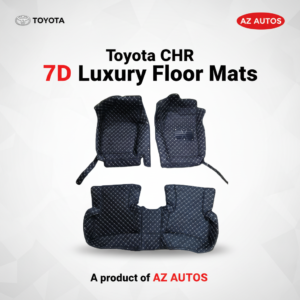 Toyota CHR 7D Floor Mats – Black – 3 Pcs Set – Model 2017-2021