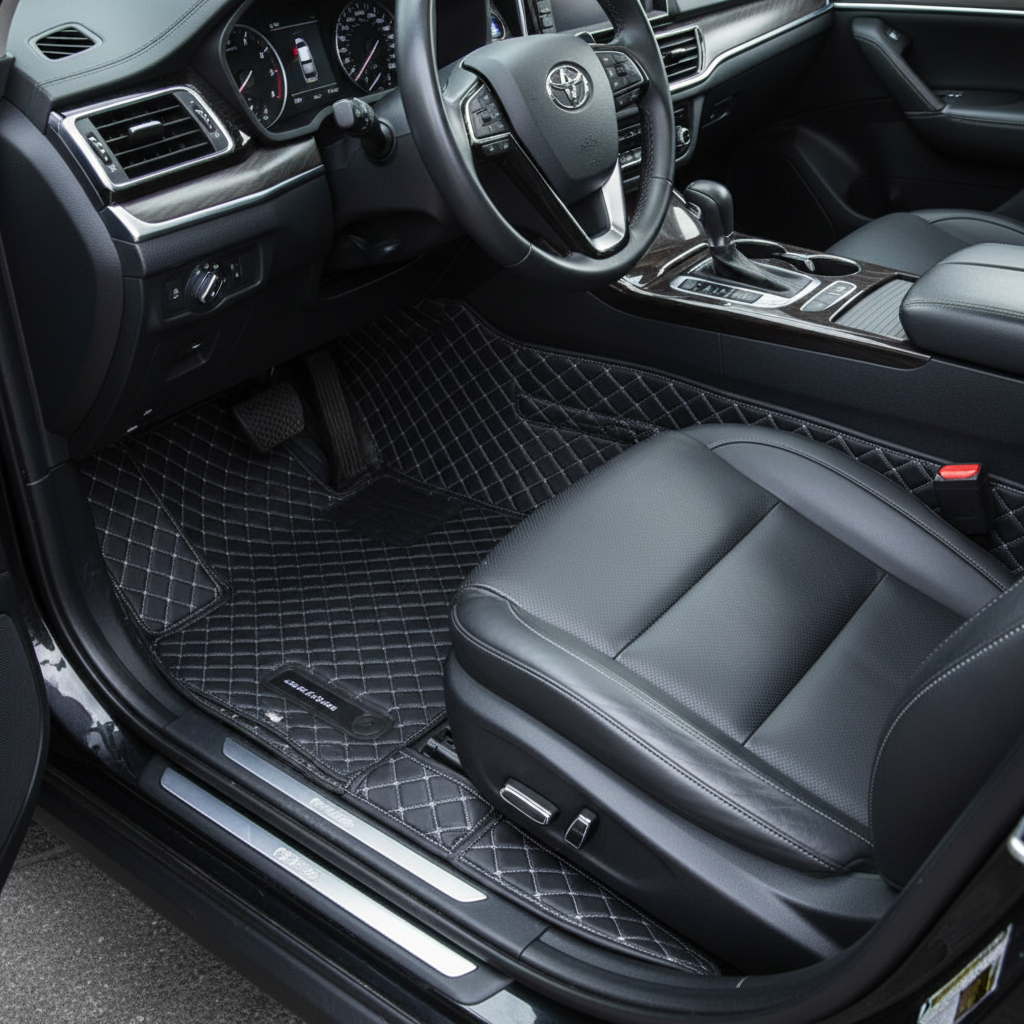 Mercedes Benz S Class 7D Floor Mats - Black - 3 Pcs 2014-2018