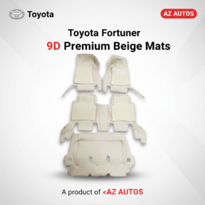 Toyota Fortuner 9D Floor Mats Mix Thread Grass 4 Pc – Model 2016-2021 – Beige With Beige