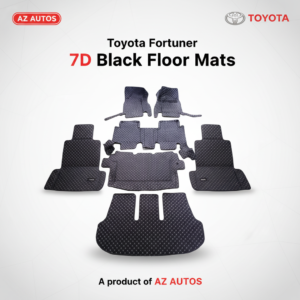 Toyota Fortuner 7D Floor Mats – Black -5 Pcs Set- Model 2016-2021