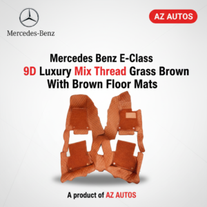 Mercedes Benz E-Class 9D Floor Mats Mix Thread 3 Pcs 2016-2018 – Brown and Brown