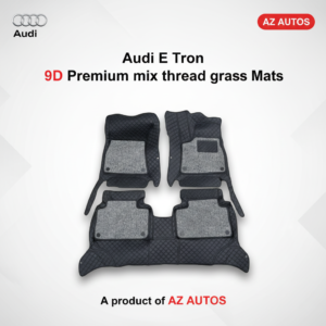 Audi E Tron 9D Floor Mats Mix Thread 3 Pcs – Model 2020-2025 2020 – 2025 – Black and Grey