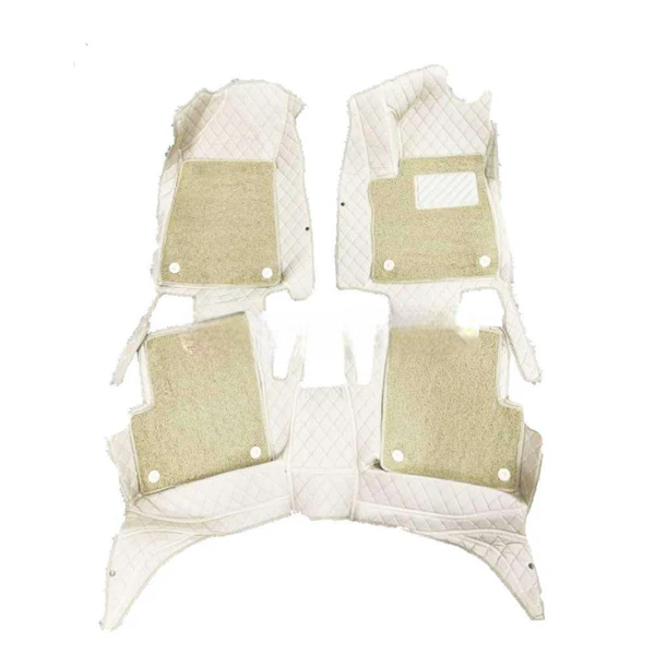 MG ZS 9D Floor Mats Mix Thread Grass 3 Pcs 2020-2022 - Beige With Beige
