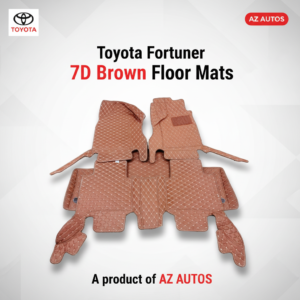 Toyota Fortuner 7D Floor Mats – Brown – 3 Pcs Set – Model 2016-2025