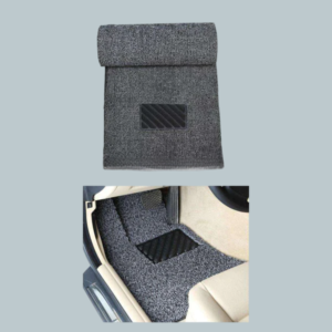 Universal Fur Grass Floor Mat Roll Adjustable Black with Gray – Vehicle Mats | Foot Mat For Car