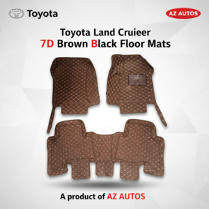 Toyota Land Cruiser 7D Floor Mats – Coffee – 3 Pcs Set 2015-2021