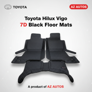 Toyota Hilux Vigo 7D Floor Mats – Black – 3 Pcs – Model 2005-2016