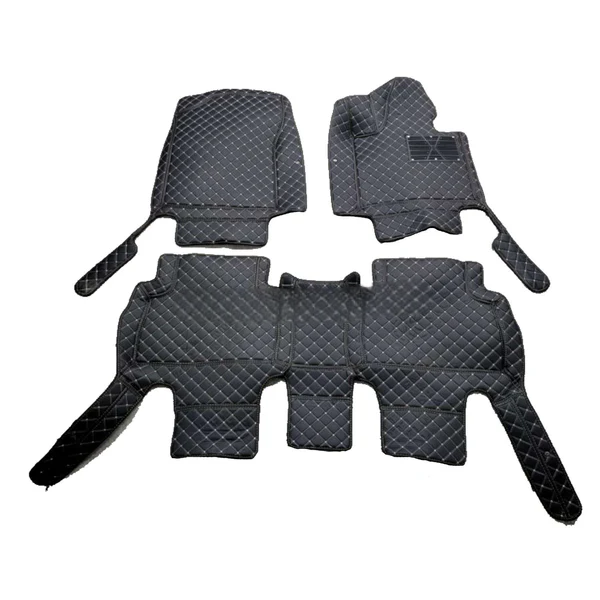 KIA Sorento 7D Floor Mats - Black - 3 Pcs Set - Model 2021-2024