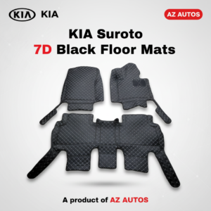 KIA Sorento 7D Floor Mats – Black – 3 Pcs Set – Model 2021-2024