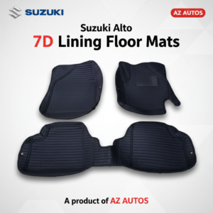 Suzuki Alto 7D Lining Floor Mats – Black 3 Pcs Set – Model 2019-2025