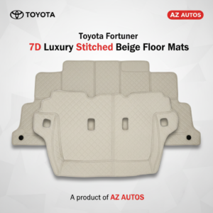 Toyota Fortuner 7D Stitched Floor Mat 4th Piece – Beige – 2016-2021