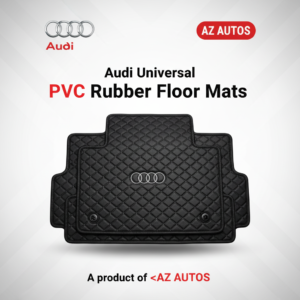 Audi Universal PVC Rubber Floor Mat Black Desing B Mix Design 5 Pcs – PVC Floor Mats | Car Mats | Vehicle Mats | Foot Mat For Car