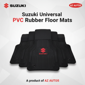 Suzuki Universal PVC Rubber Floor Mat Mix Design – 5 Pcs – Rubber Floor Mats | Car Mats | Vehicle Mats | Foot Mat For Car | Latex Mats