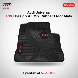 Audi Universal PVC Rubber Floor Mat Black Design A 5 Mix Design Pcs – PVC Floor Mats | Car Mats | Vehicle Mats | Foot Mat For Car