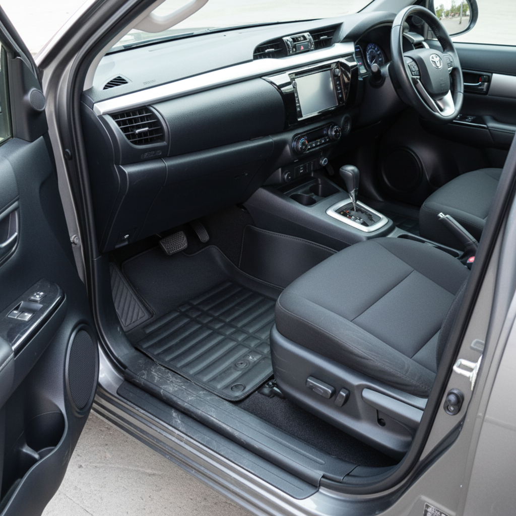 Toyota Hilux Revo/Rocco / Isuzu D Max 5D Custom Floor Mat Black