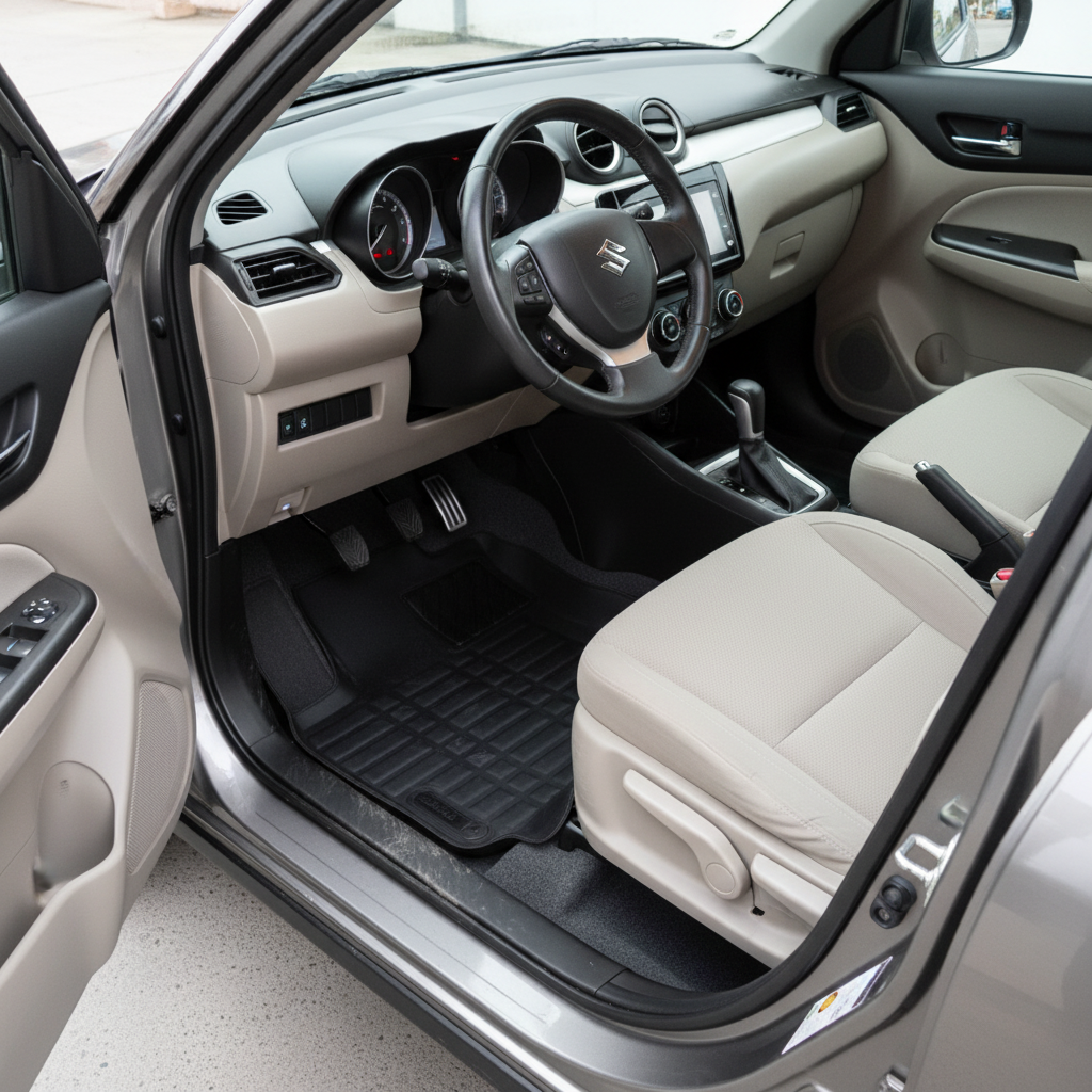 Suzuki Swift 5D Custom Floor Mat Black 3 Pcs - Model 2010-2021