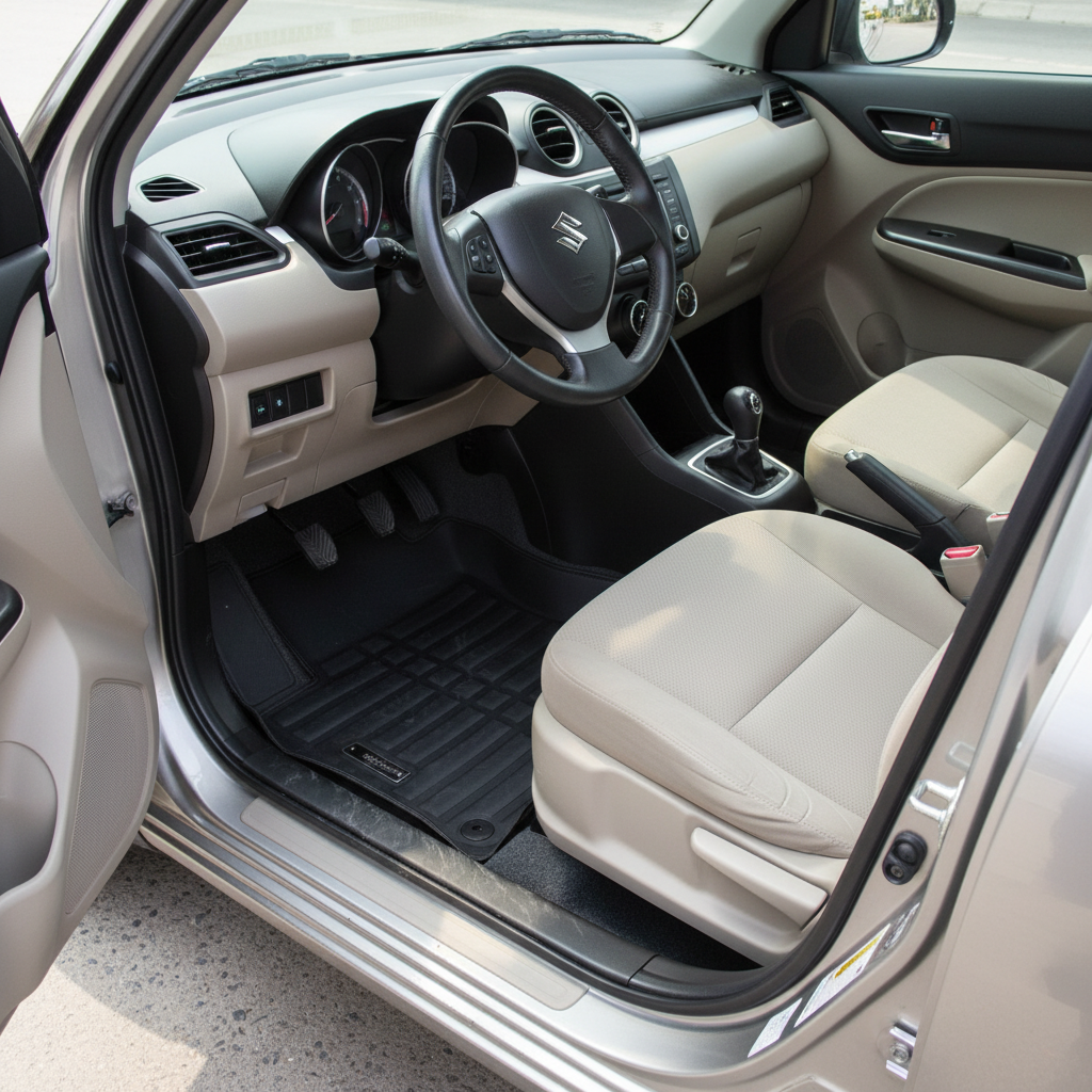 Suzuki Swift 5D Custom Floor Mat Black 3 Pcs - Model 2010-2021