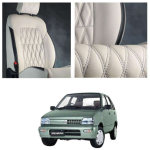 Suzuki Mehran Diamond Cut Beige Black Seat Covers – Model 1988-2021