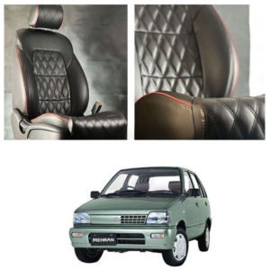 Suzuki Mehran Diamond Cut Black Red Seat Covers – Model 1988-2021