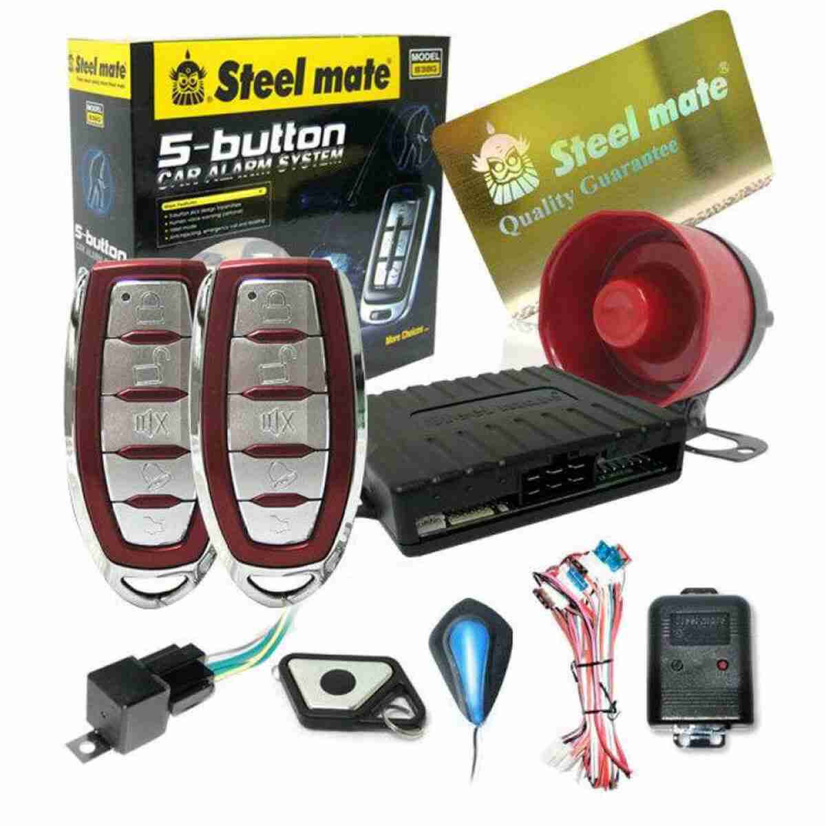 Steelmate Car Alarm Security System 5-Button 838G