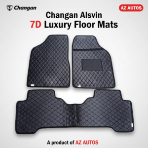 Alsvin 7D Eco Floor Mats Black Stitched Multi Color Thread 3 Pcs Model 2019 to2021