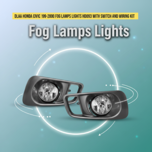 DLAA Honda Civic 1999-2000 Fog Lamps Lights HD093 with Switch and Wiring Kit