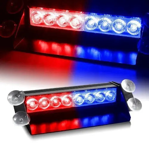 Dashboard Police Light for Car – Red & Blue 8 LED