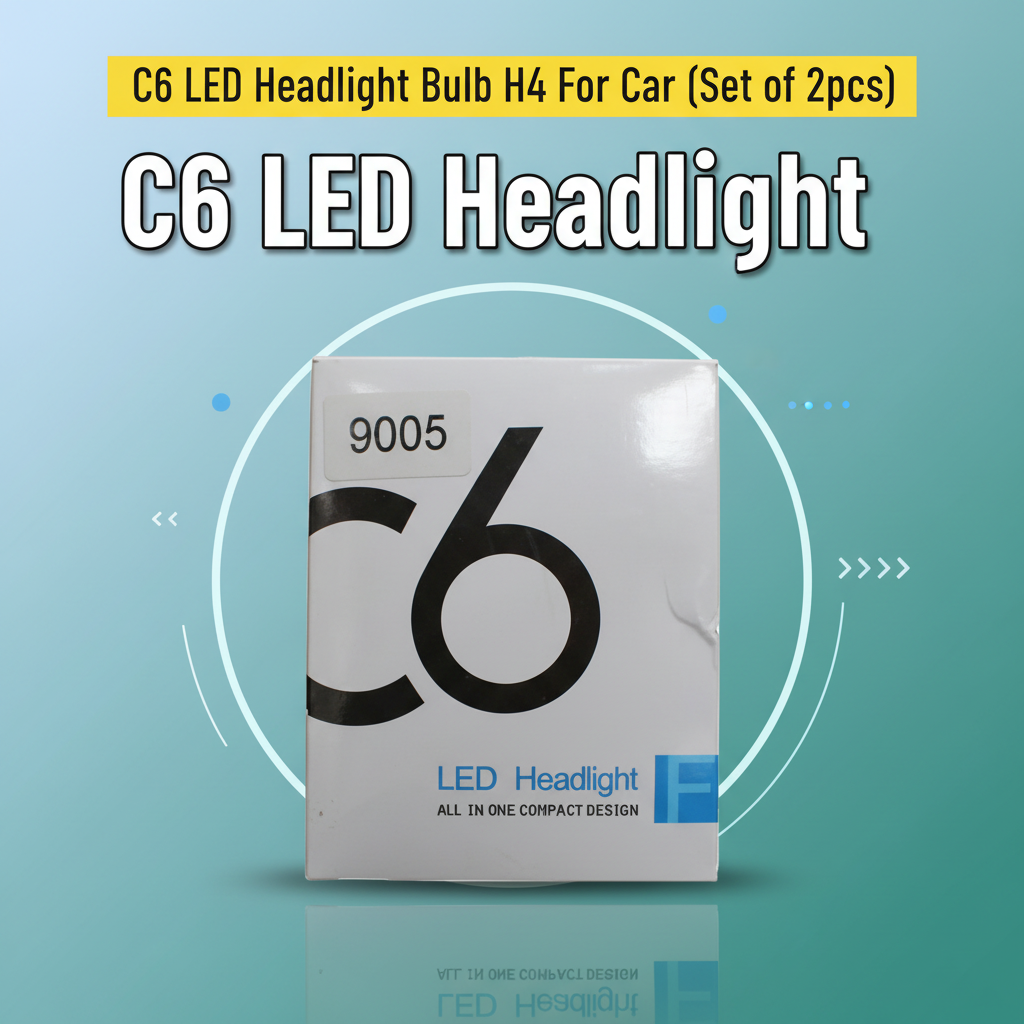 C6 LED Headlight Bulb H4 For Car (Set of 2pcs)