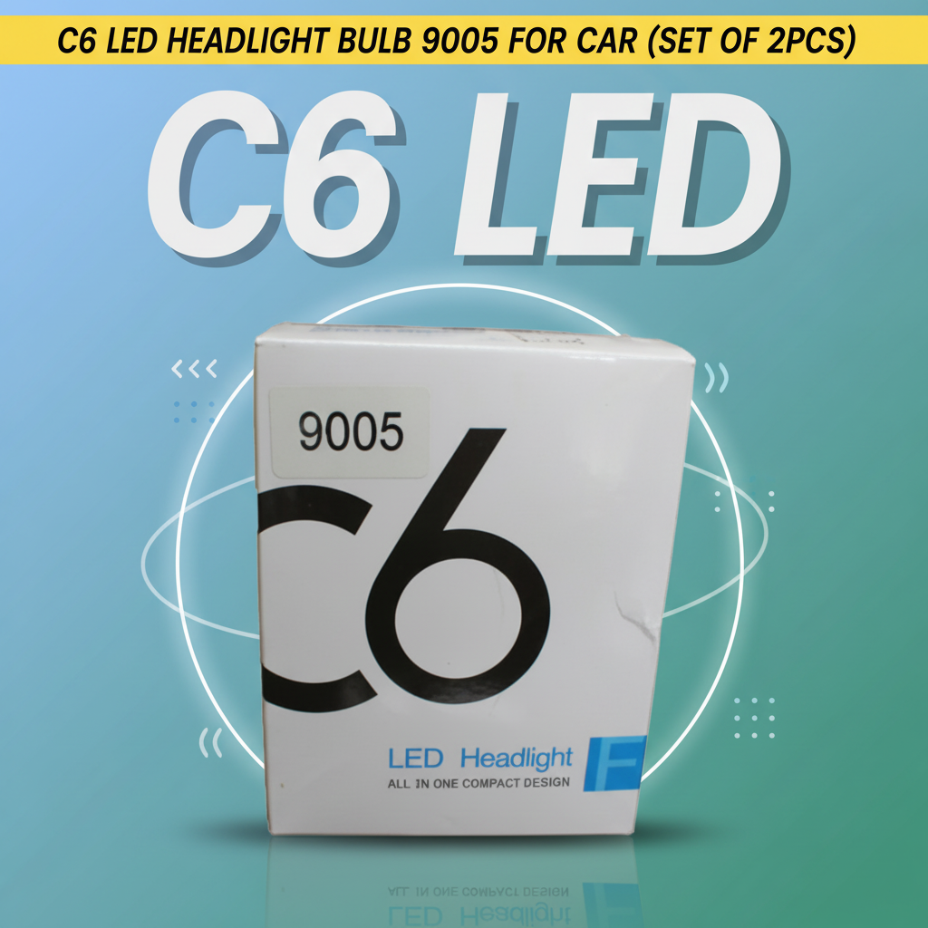 C6 LED Headlight Bulb 9005 For Car (Set of 2pcs)