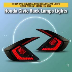 Honda Civic Sequential Running Back Lamps Lights Smoke Version 1- Model 2016-2021