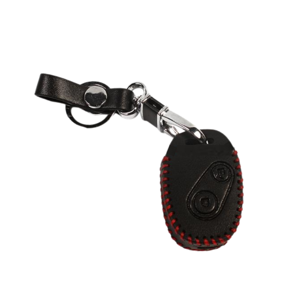 Honda Civic Black Leather Key Cover 2 Button with Key Chain