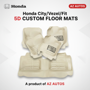 Honda City / Honda Fit / Honda Vezel 5D Custom Floor Mat Beige 3 Pcs – Car Interior Mats – 2008-2020