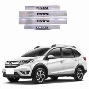 LED Door Sill Protector Plates – Door Sill Scuff Plate Cover Trim – 4 Pcs for Honda BRV 2017 to 2020