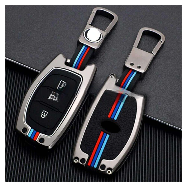 Hyundai Elantra Key Cover With Metal Shell - Model 2021-2024